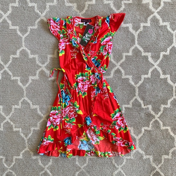 NWT Fuzzy Wuzzy wrap dress - Picture 1 of 3